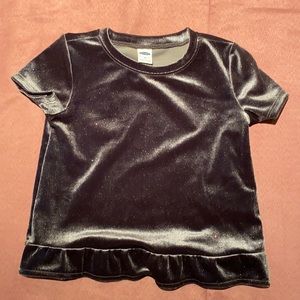 Velvet black sparkle top